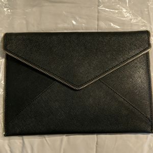Brand New Rebecca Minkoff Leo Clutch Black/Gold